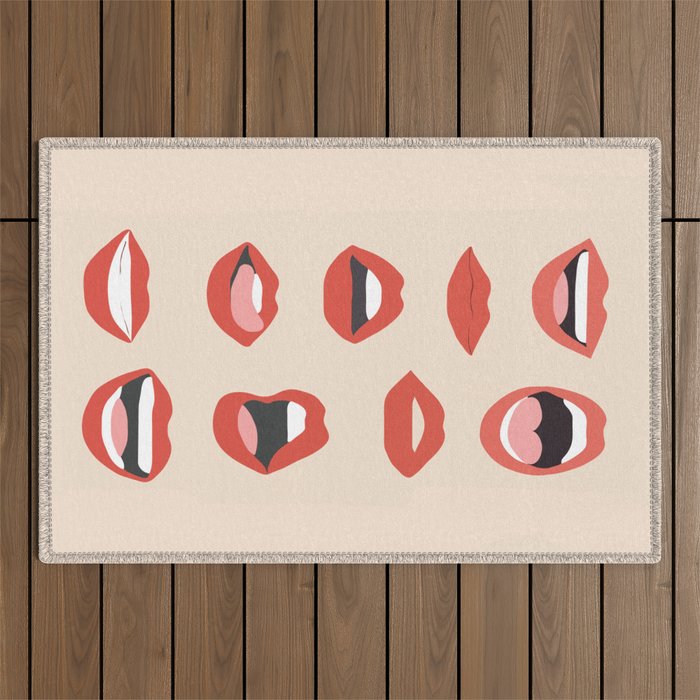 Lips III Outdoor Rug Gallery Image 1