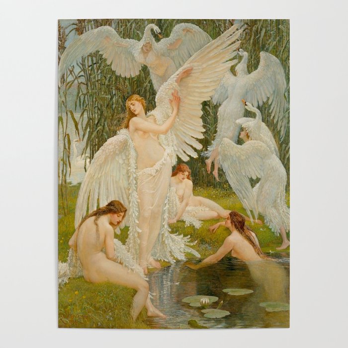 The Swan Maidens by Walter Crane Poster Gallery Image 4