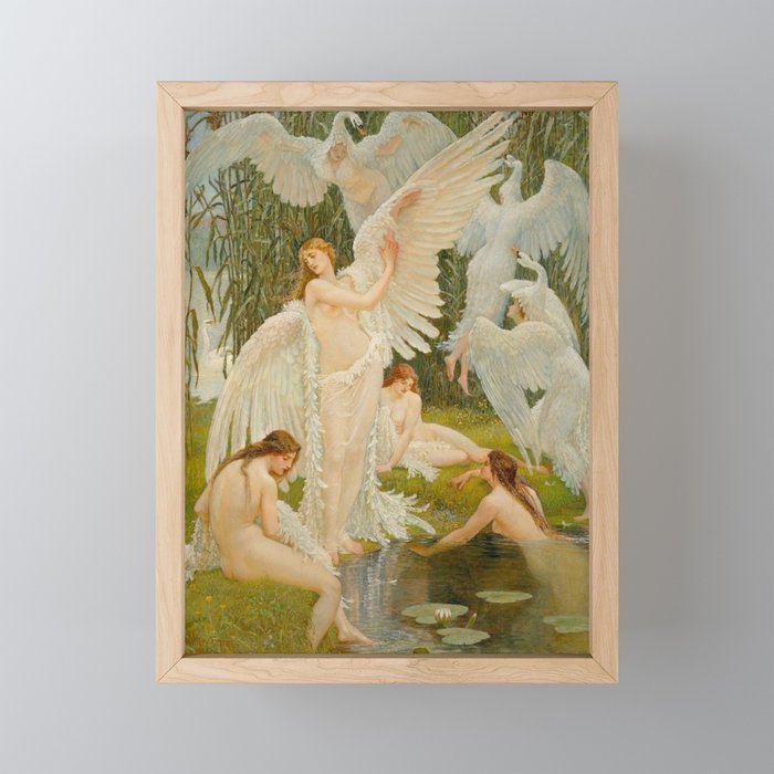 The Swan Maidens by Walter Crane Mini Art Print Gallery Image 1