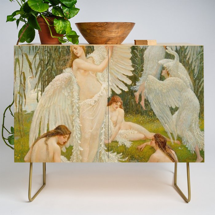 The Swan Maidens by Walter Crane Credenza Gallery Image 1