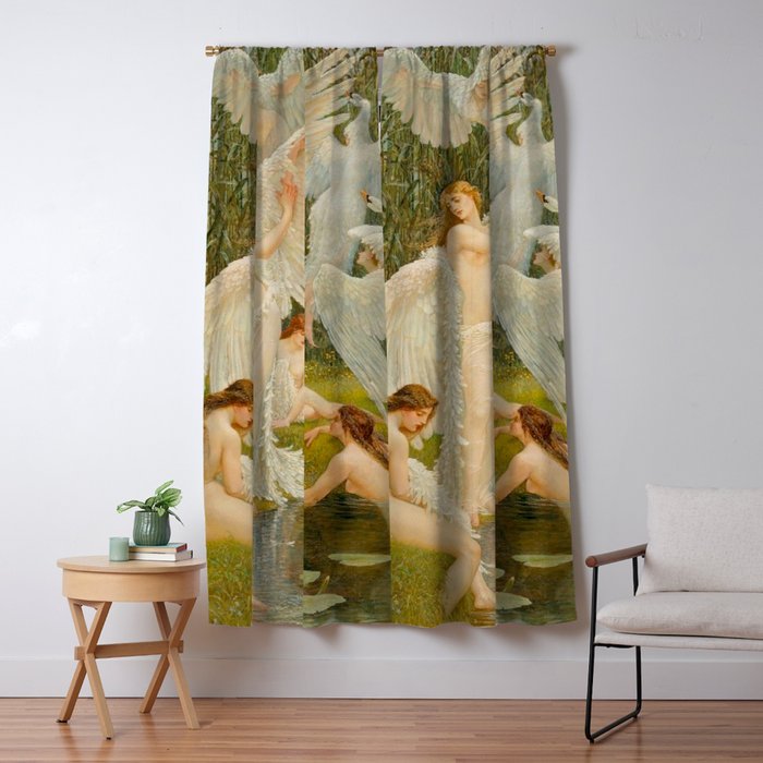The Swan Maidens by Walter Crane Window Curtain Gallery Image 5