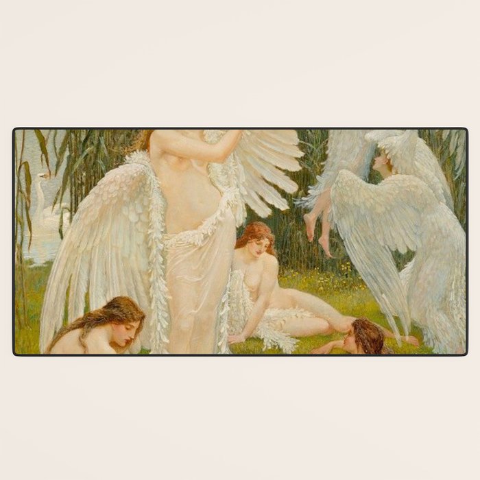 The Swan Maidens by Walter Crane Desk Mat Gallery Image 3