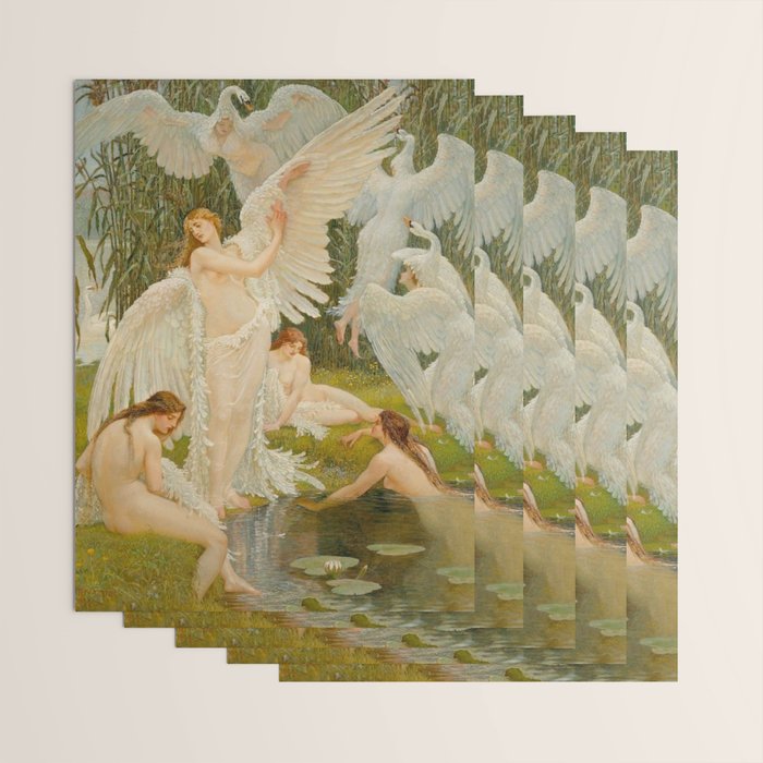 The Swan Maidens by Walter Crane Wrapping Paper Gallery Image 3