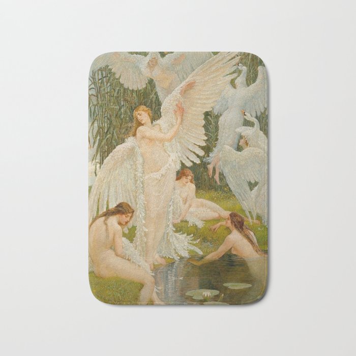 The Swan Maidens by Walter Crane Bath Mat Gallery Image 1
