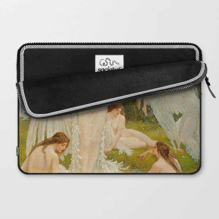 The Swan Maidens by Walter Crane Laptop Sleeve Gallery Image 2