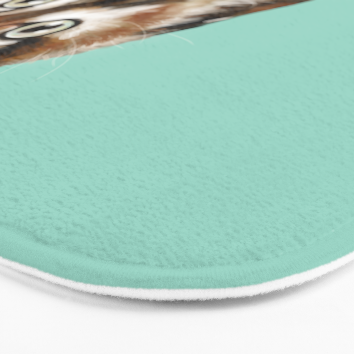 Bubble Gum Baby Cat in Green Bath Mat Gallery Image 3