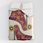Retro Roller Skates - Fuchsia & Orange Comforter Gallery Image 6