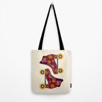 Retro Roller Skates - Fuchsia & Orange Tote Bag Gallery Image 2