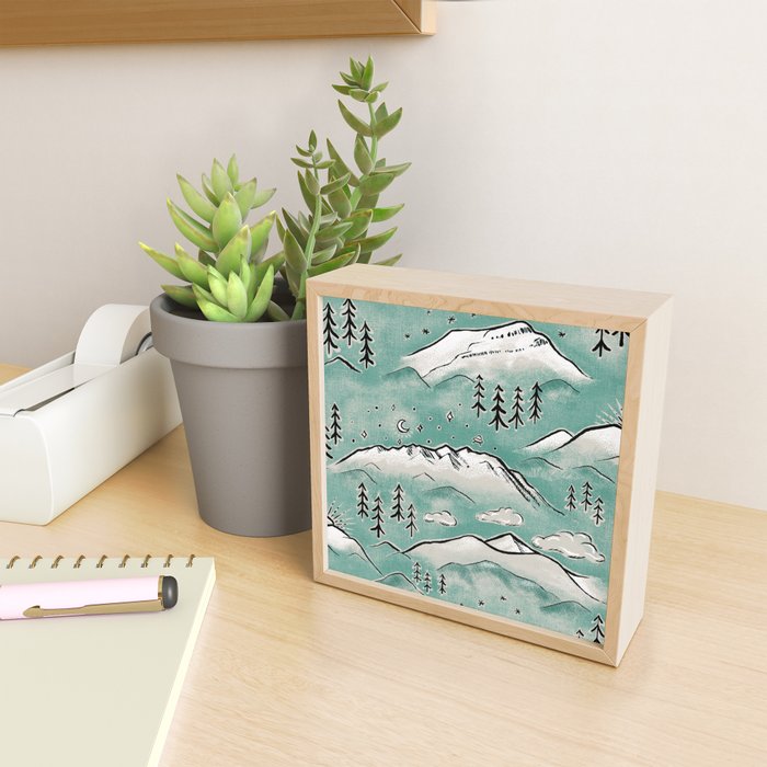 Monte Vista - Turquoise and silver Mini Art Print Gallery Image 2