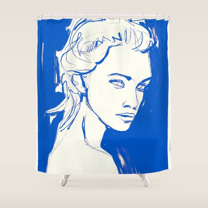 Portrait of a Woman 8 Shower Curtain Gallery Image 1
