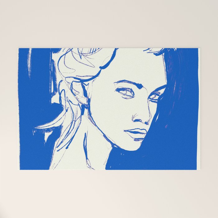 Portrait of a Woman 8 Welcome Mat Gallery Image 1