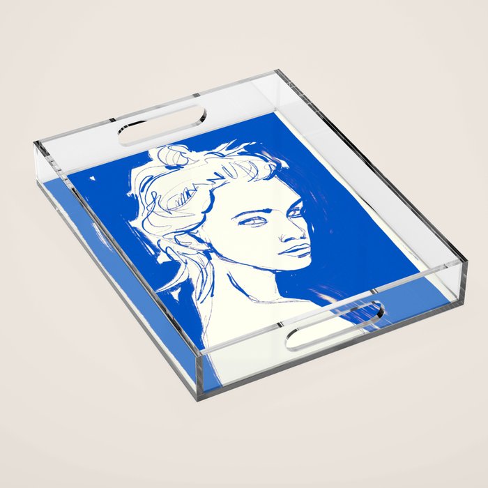 Portrait of a Woman 8 Acrylic Tray Gallery Image 1