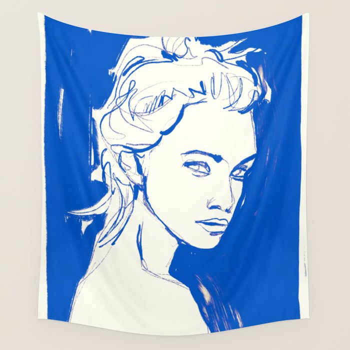 Portrait of a Woman 8 Wall Tapestry Gallery Image 4