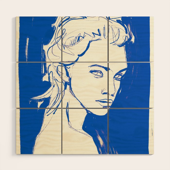 Portrait of a Woman 8 Wood Wall Art Gallery Image 1