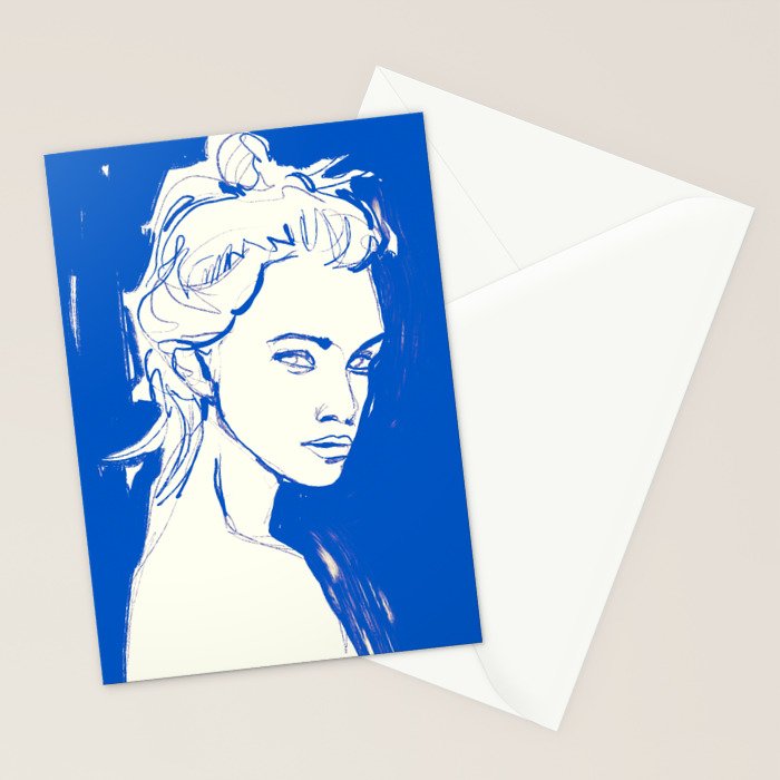 Portrait of a Woman 8 Stationery Card Gallery Image 2