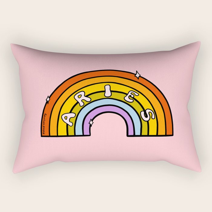 Aries Rainbow Rectangular Pillow Gallery Image 2
