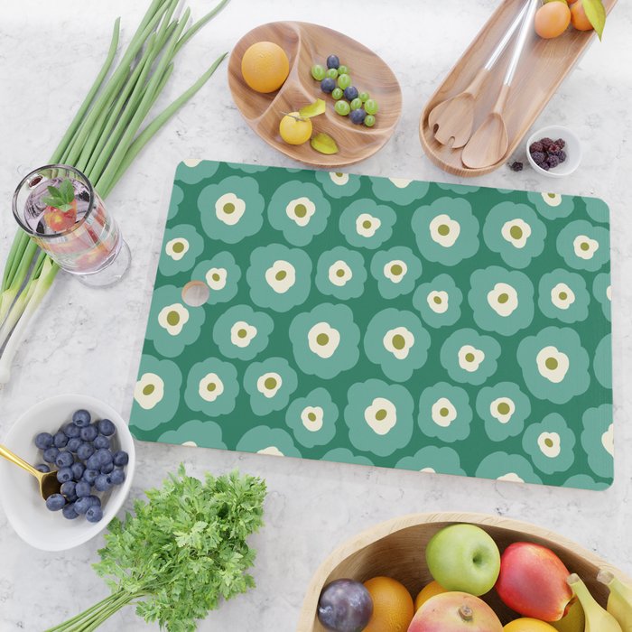 Green Flower Cutting Board Gallery Image 2