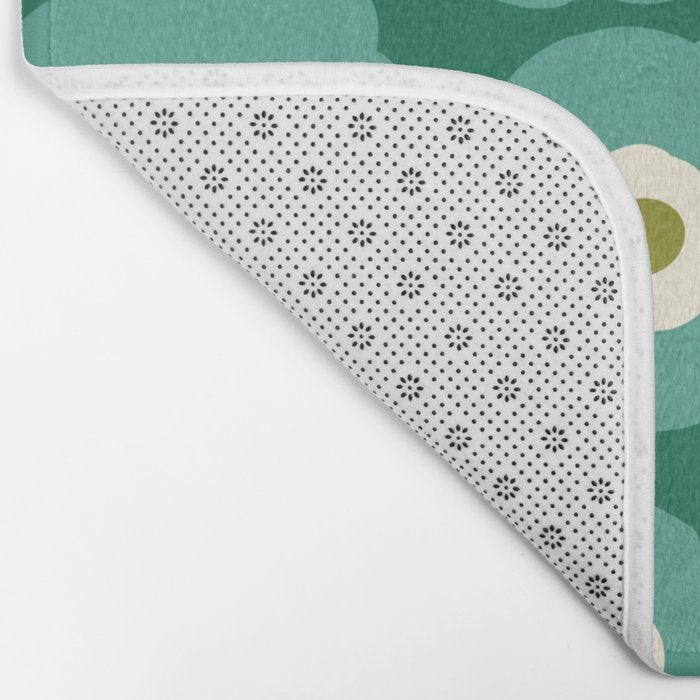 Green Flower Bath Mat Gallery Image 2