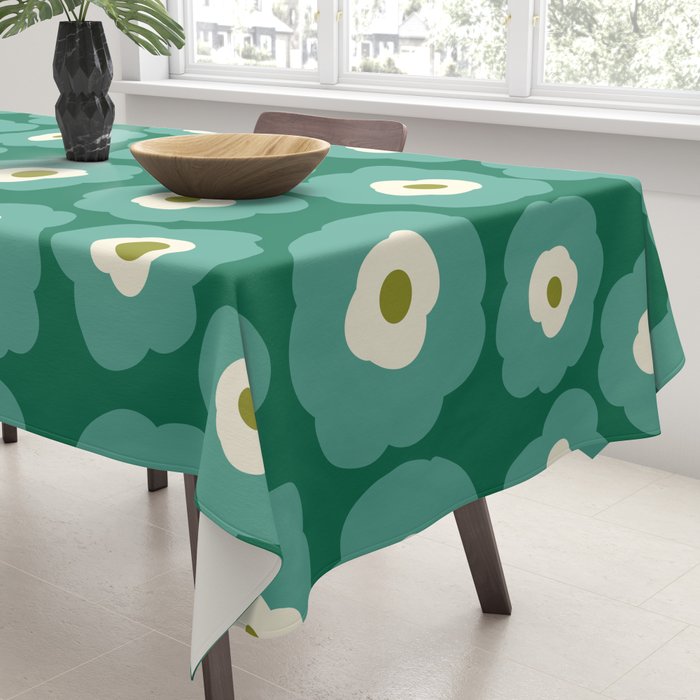 Green Flower Tablecloth Gallery Image 3