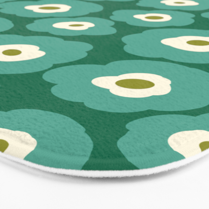 Green Flower Bath Mat Gallery Image 3