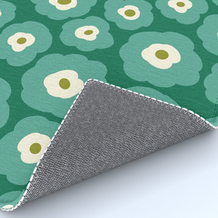 Green Flower Rug Gallery Image 4