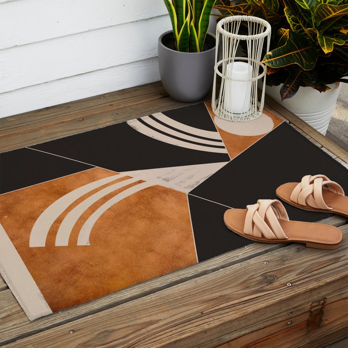 Abstract Minimal Shapes 130 Outdoor Rug Gallery Image 2