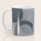 Mid Century Shapes And Outline Grey Teal Coffee Mug Gallery Image 3