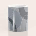 Mid Century Shapes And Outline Grey Teal Coffee Mug Gallery Image 4