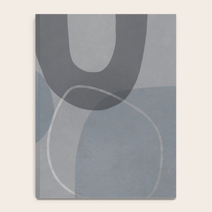 Mid Century Shapes And Outline Grey Teal Notebook Gallery Image 4