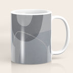 Mid Century Shapes And Outline Grey Teal Coffee Mug Gallery Image 1