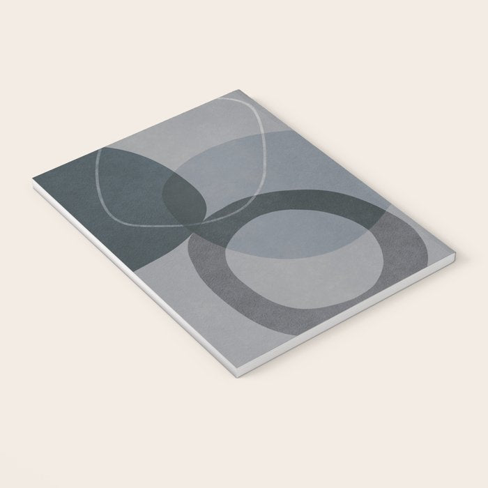 Mid Century Shapes And Outline Grey Teal Notebook Gallery Image 3