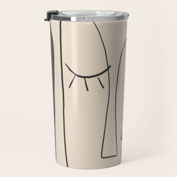 Abstract Face 4 Travel Mug Gallery Image 3