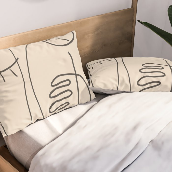Abstract Face 4 Pillow Sham Gallery Image 2