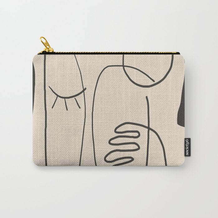 Abstract Face 4 Carry All Pouch Gallery Image 1