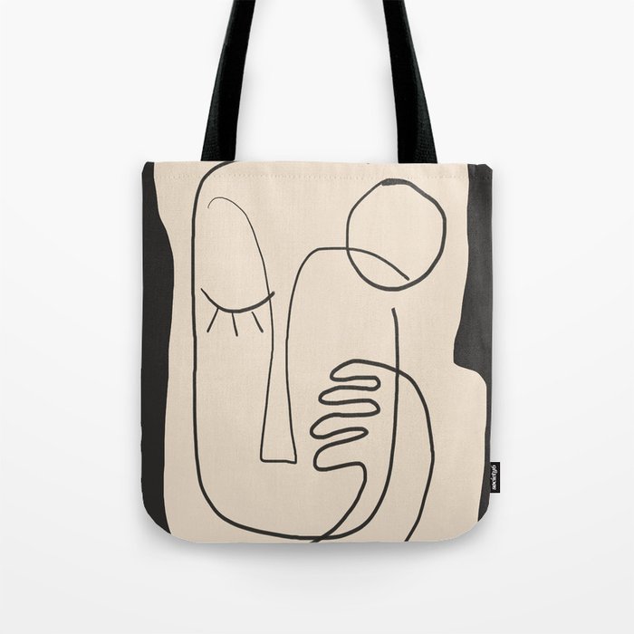 Abstract Face 4 Tote Bag Gallery Image 1