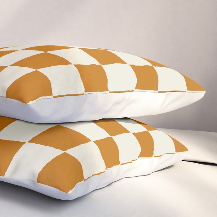 DESERT CHECKER GINGER Pillow Sham Gallery Image 3