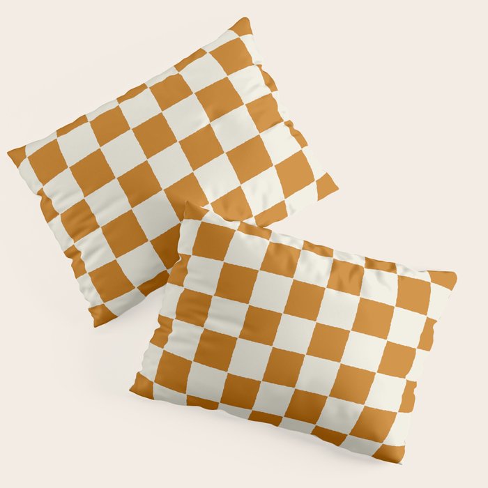 DESERT CHECKER GINGER Pillow Sham Gallery Image 3