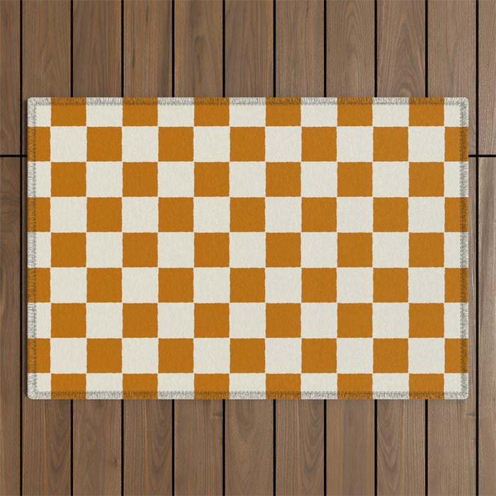 DESERT CHECKER GINGER Outdoor Rug Gallery Image 1