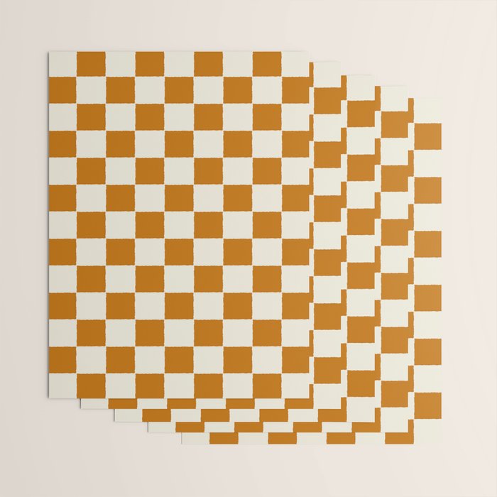 DESERT CHECKER GINGER Wrapping Paper Gallery Image 3