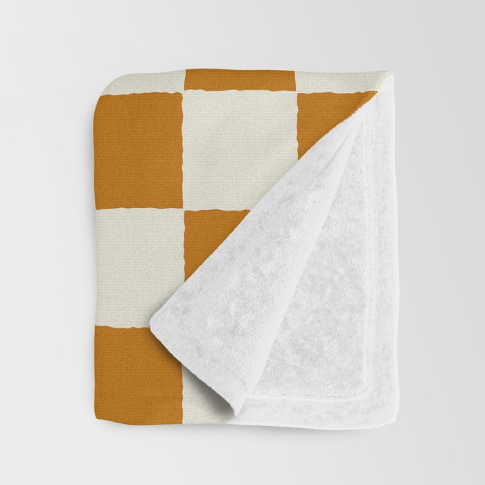 DESERT CHECKER GINGER Throw Blanket Gallery Image 3