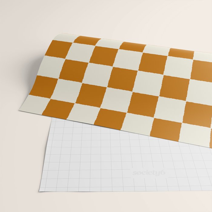 DESERT CHECKER GINGER Wrapping Paper Gallery Image 2