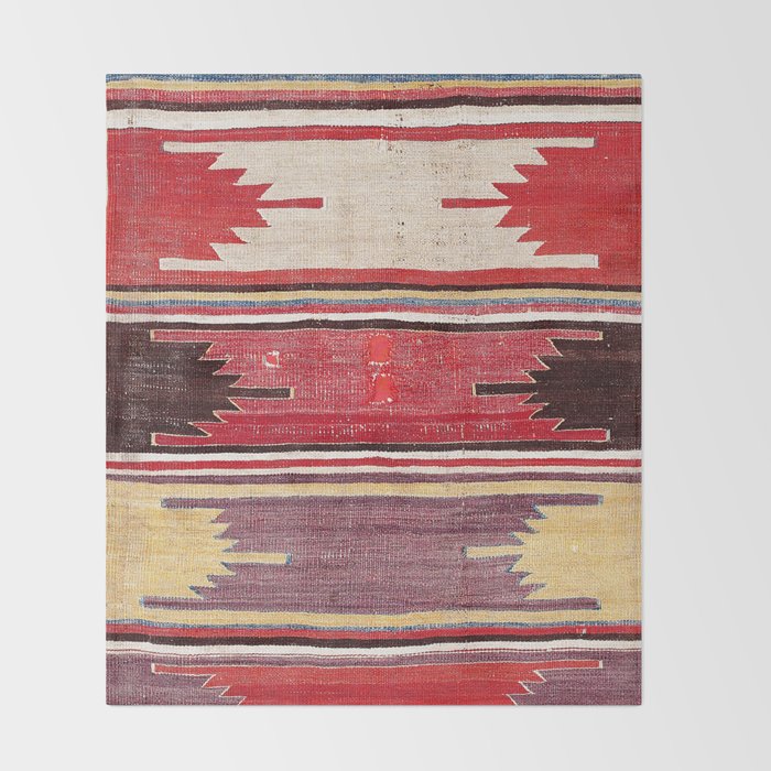 Nevsehir Cappadocian Central Anatolian Kilim Print Throw Blanket Gallery Image 2