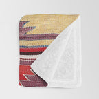 Nevsehir Cappadocian Central Anatolian Kilim Print Throw Blanket Gallery Image 3