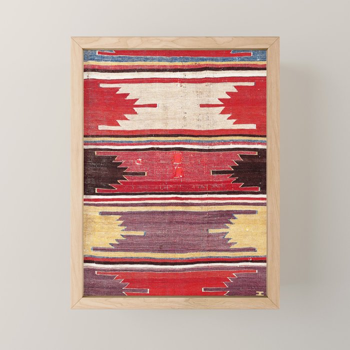 Nevsehir Cappadocian Central Anatolian Kilim Print Mini Art Print Gallery Image 1