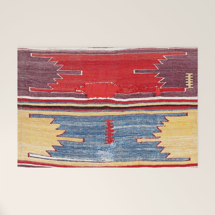 Nevsehir Cappadocian Central Anatolian Kilim Print Welcome Mat Gallery Image 1
