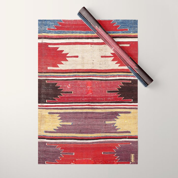 Nevsehir Cappadocian Central Anatolian Kilim Print Wrapping Paper Gallery Image 1