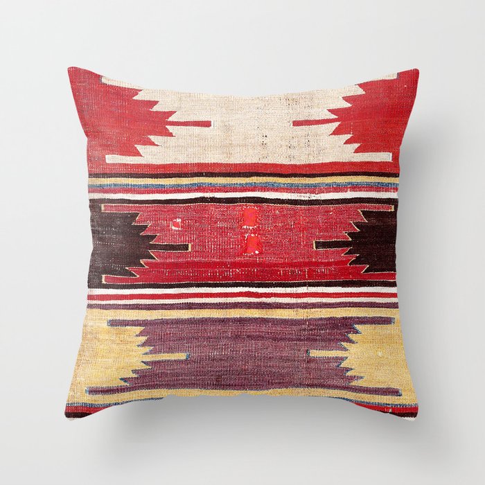 Nevsehir Cappadocian Central Anatolian Kilim Print Throw Pillow Gallery Image 6