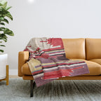 Nevsehir Cappadocian Central Anatolian Kilim Print Throw Blanket Gallery Image 1