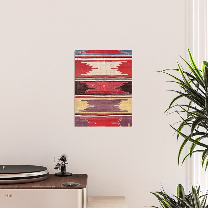 Nevsehir Cappadocian Central Anatolian Kilim Print Poster Gallery Image 2