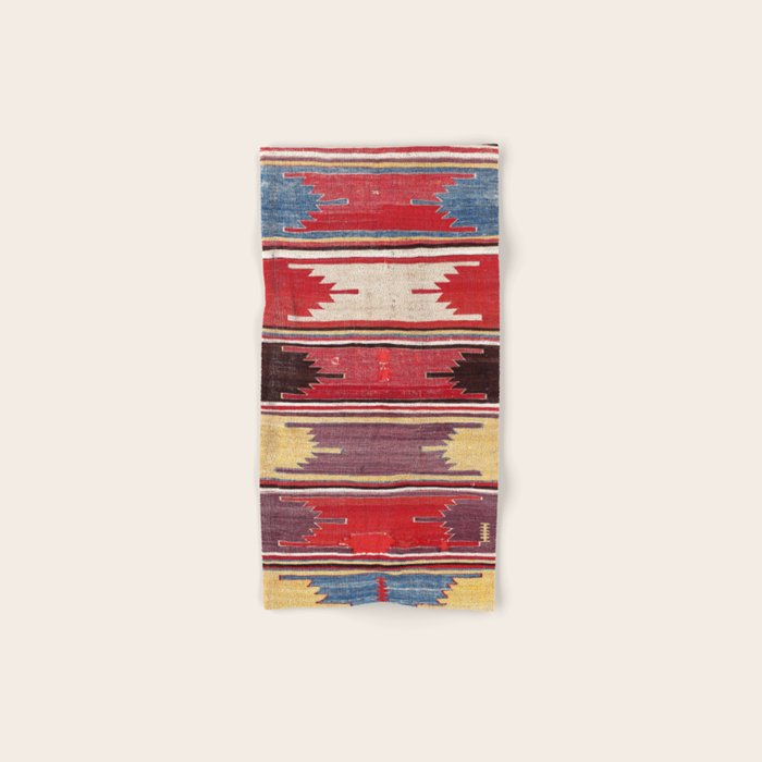 Nevsehir Cappadocian Central Anatolian Kilim Print Bath Towel Gallery Image 1